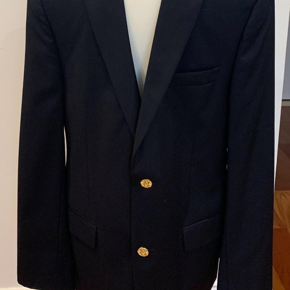 ING LORO PIANA & ITALY   SAKS FIFTH AVENUE  DARK BLUE MEN'S BLAZER SIZE 40R